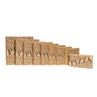 Pizzakarton 240 x 240 x 40 mm braun